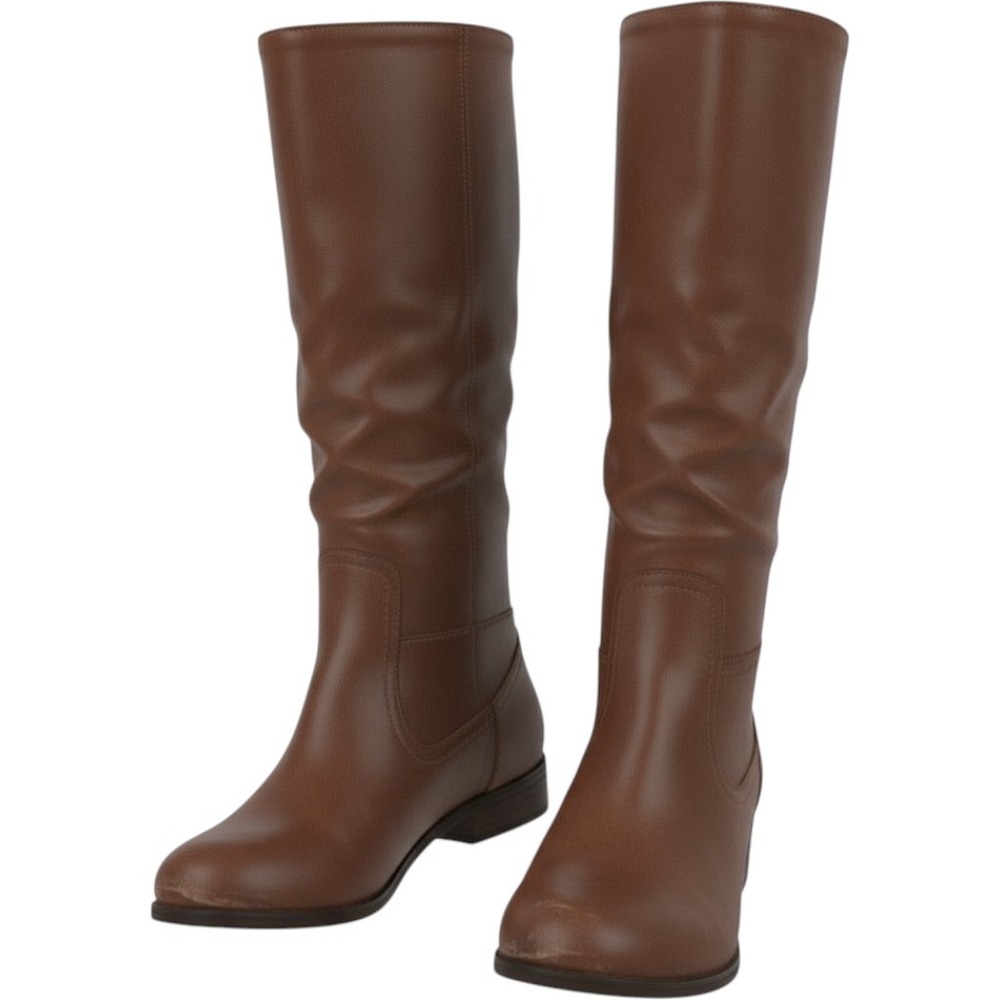 Arizona Jean Co Womens Dino WC Brown Quilted Tall Riding Boots Wide Calf Size 9M